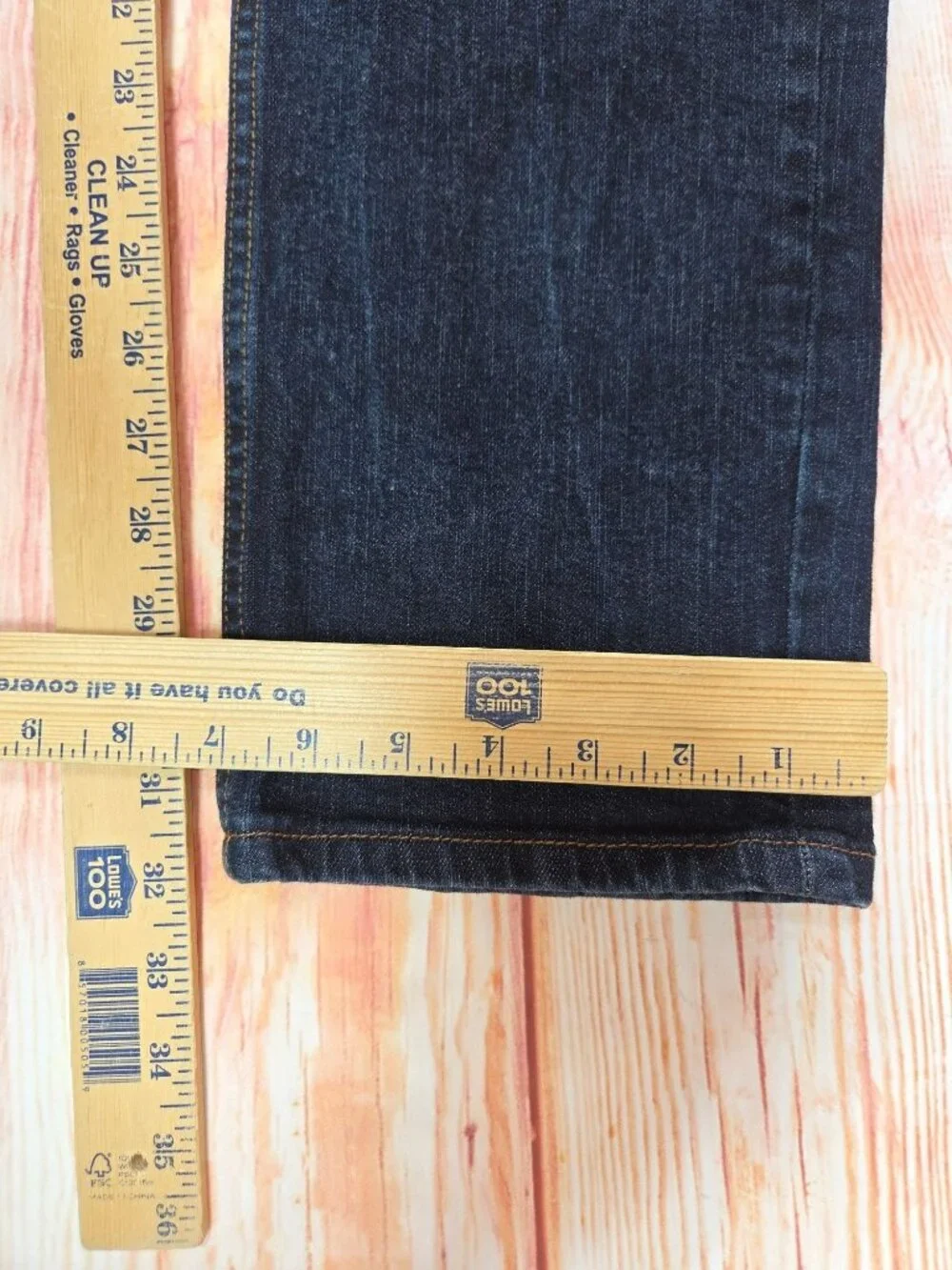 RVCA Daggers Mens Slim Fit Dark Wash Jeans 38x32